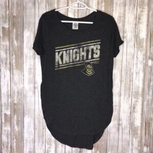 UCF Knights High Low Tee Women’s Medium Black Gold NCAA Fan Shirt